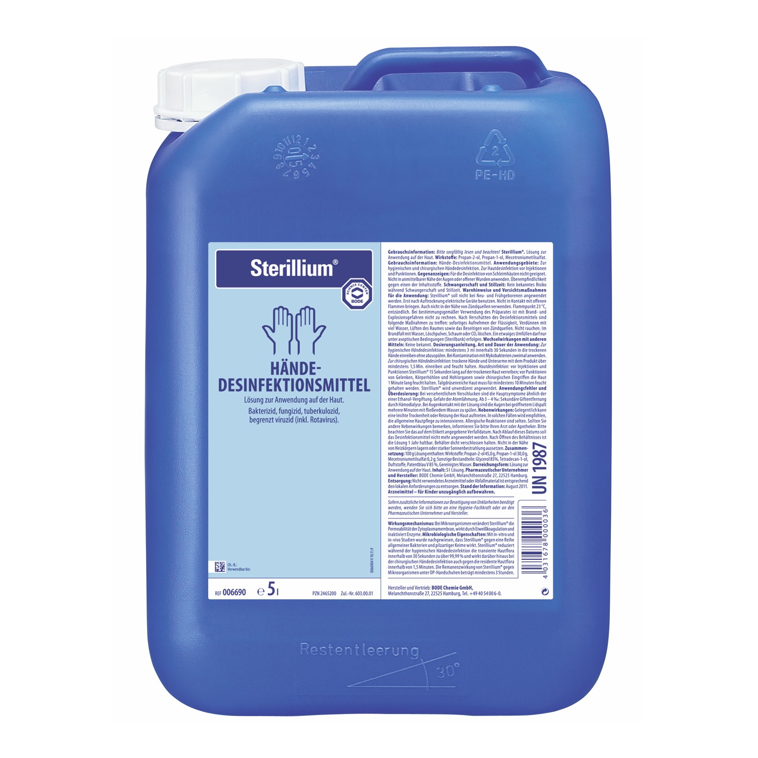 Sterillium® 5000 ml Händedesinfektion Hand Haut Desinfektion Desinfektionsmittel 
